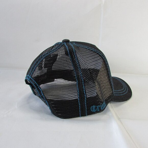 NWT Cruel Denim Women's Faux Patch Trucker Snapback Cap Hat - Black Aztec - Picture 3 of 3